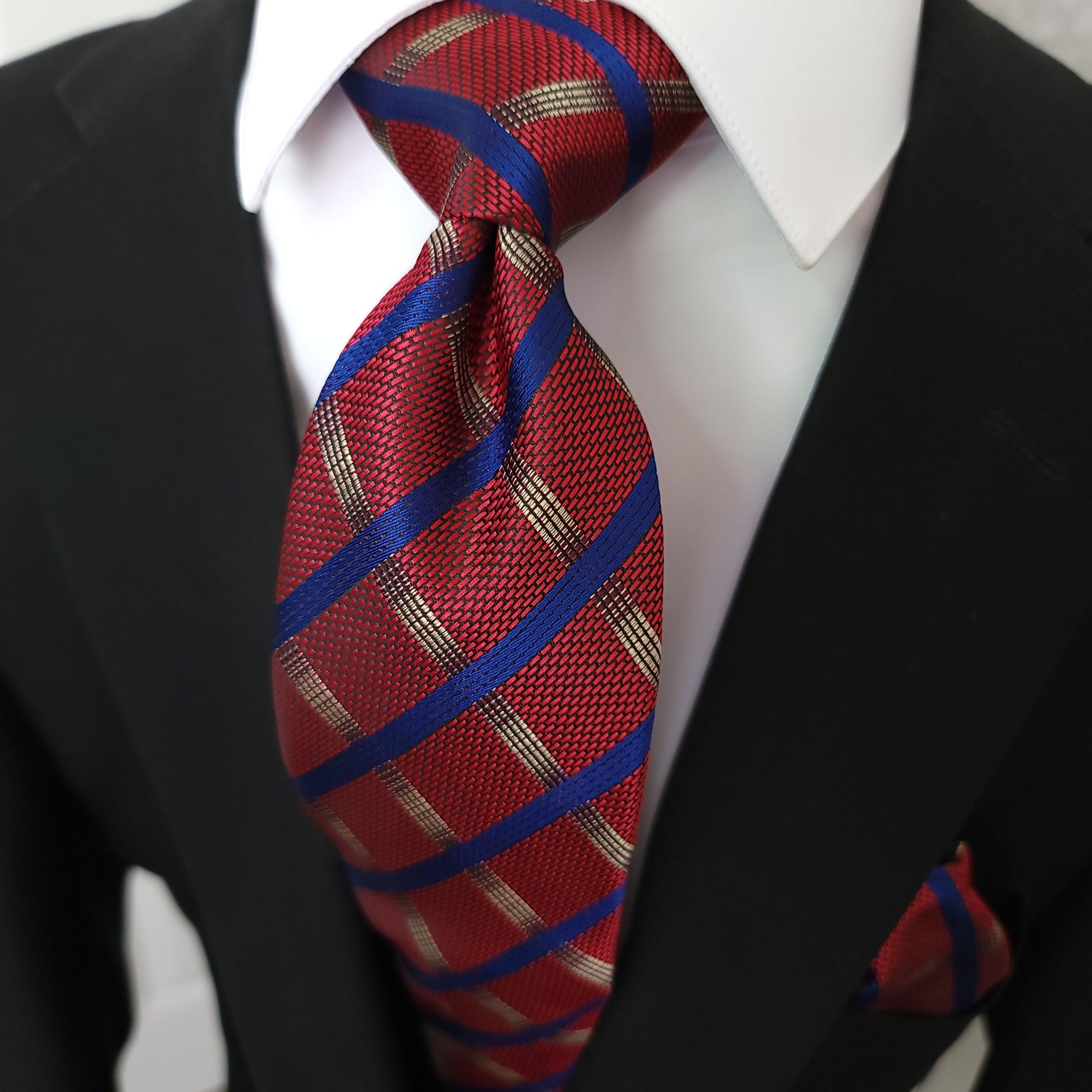 red ties and pocket squares