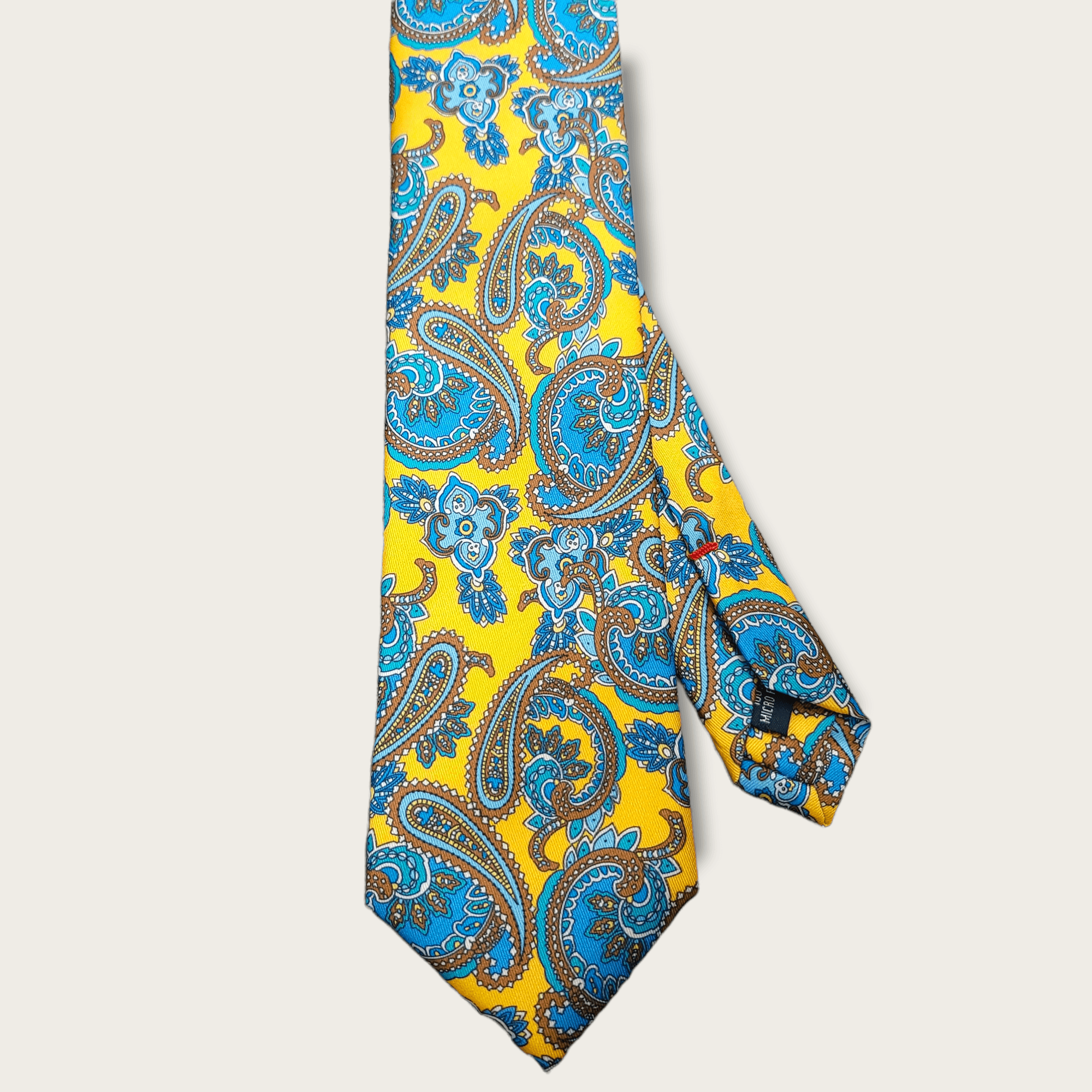 Hat Paisley yellow blue bow tie pill box Patterned Colorful Bow Tie and Suspenders Set | Gentleman main image 2