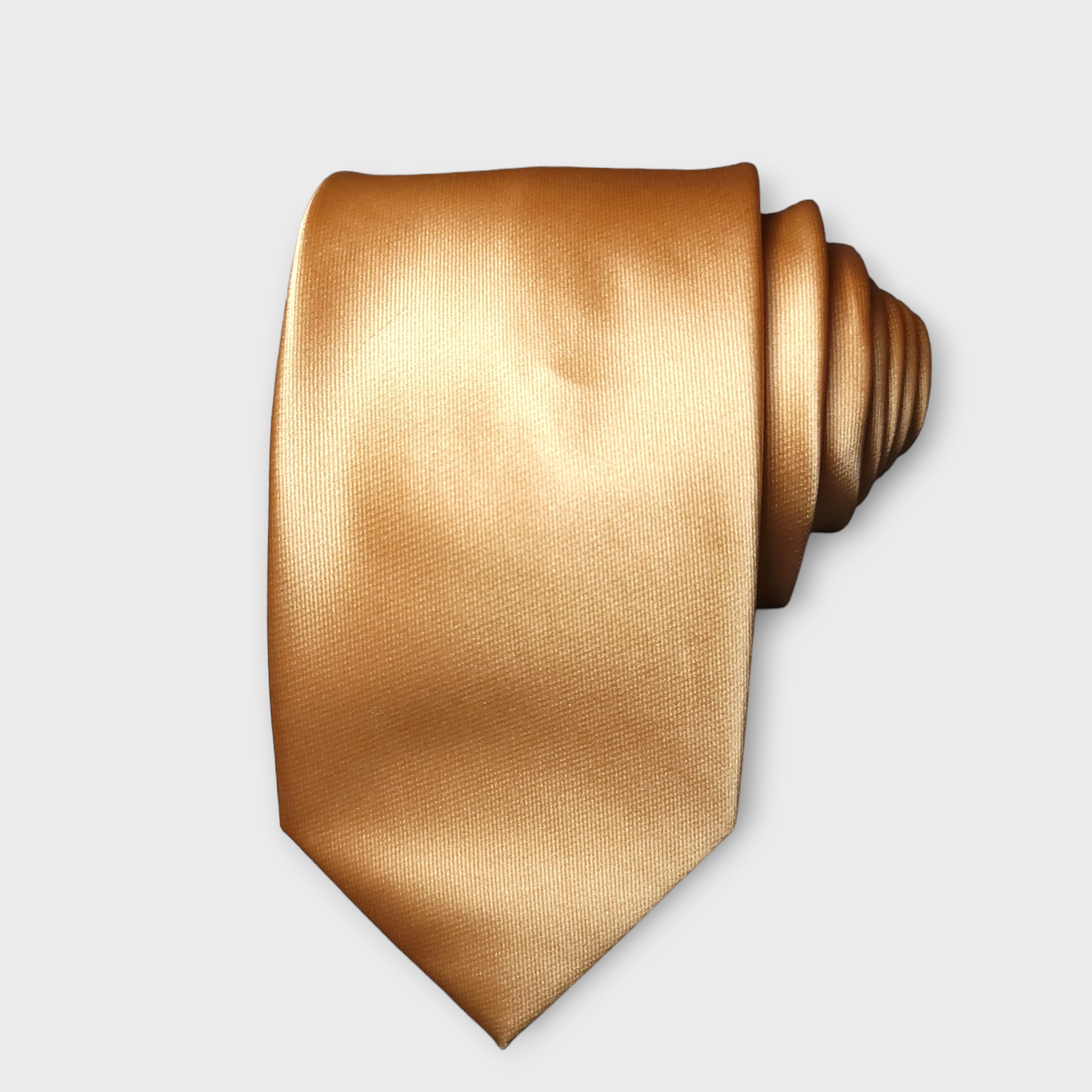 Golden Pearl Solid Silk Tie Pocket Square Cufflink Set