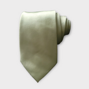 Sage Green Solid Silk Tie Pocket Square Cufflink Set