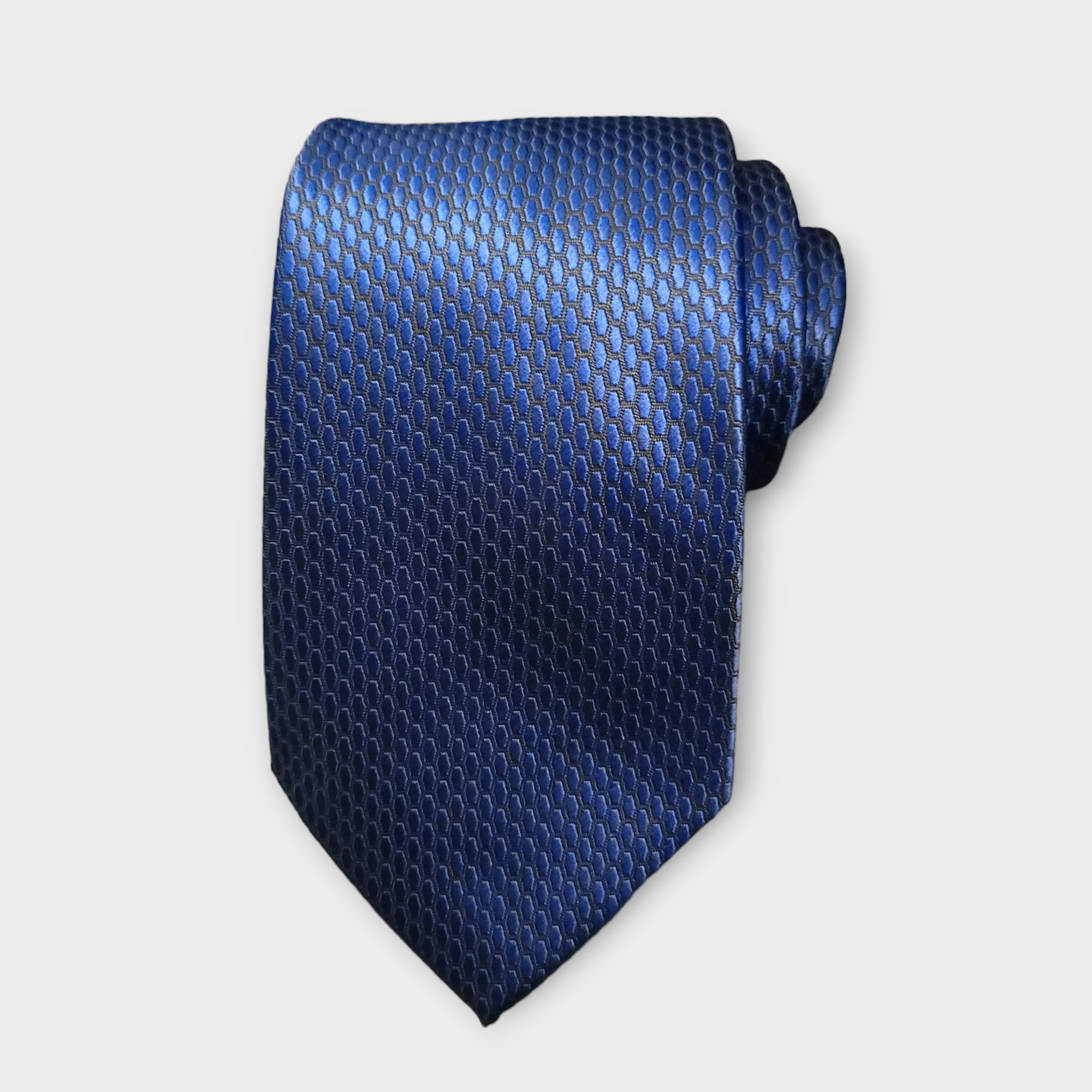 Navy Blue  Silk Tie Pocket Square Cufflink Set