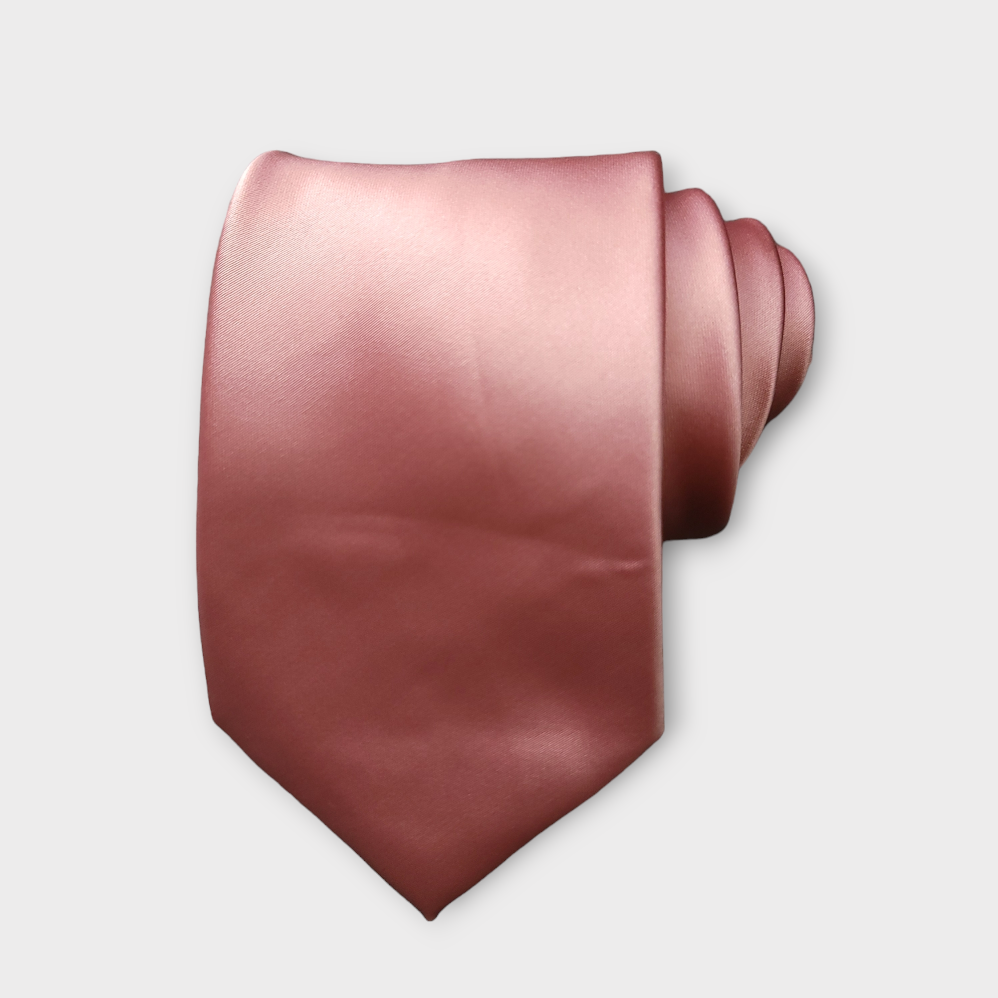 Light Pink Solid Silk Tie Pocket Square Cufflink Set