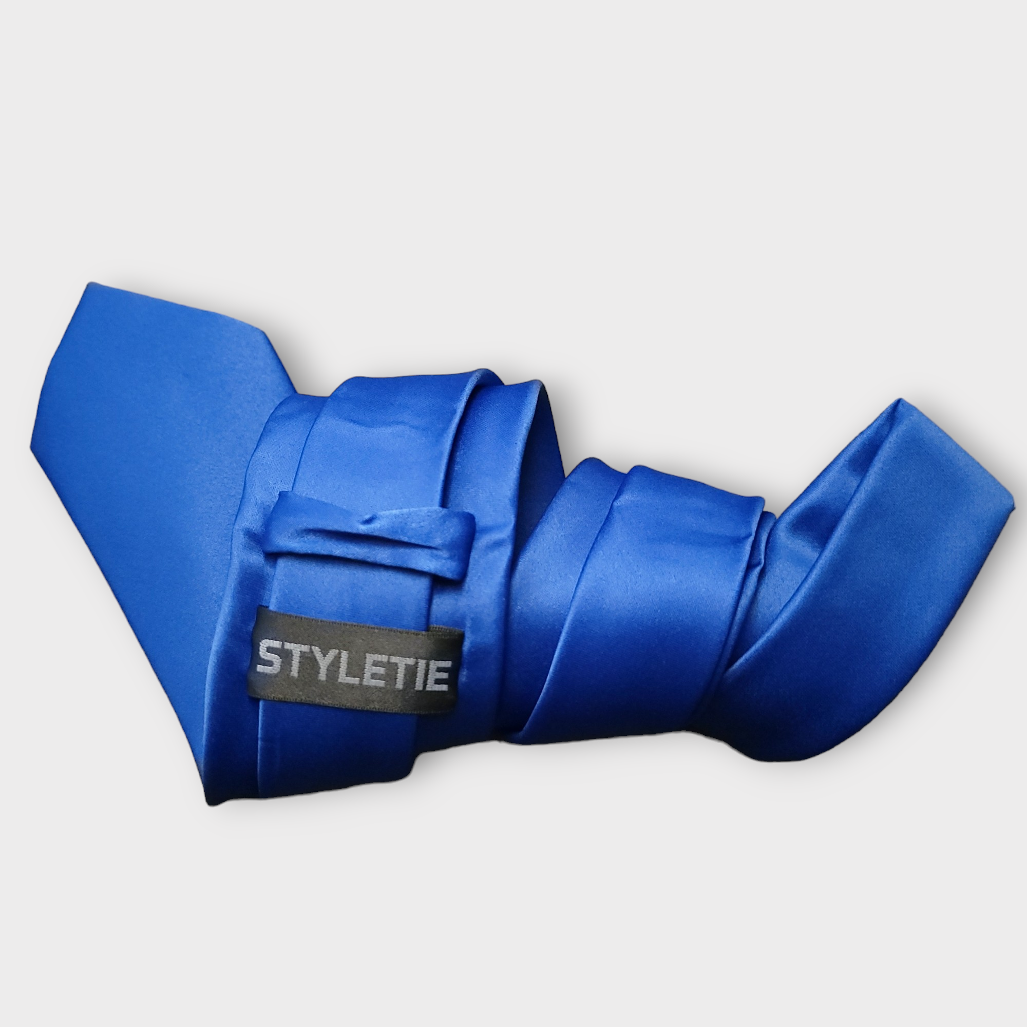 Royal Blue Solid Silk Tie Pocket Square Cufflink Set