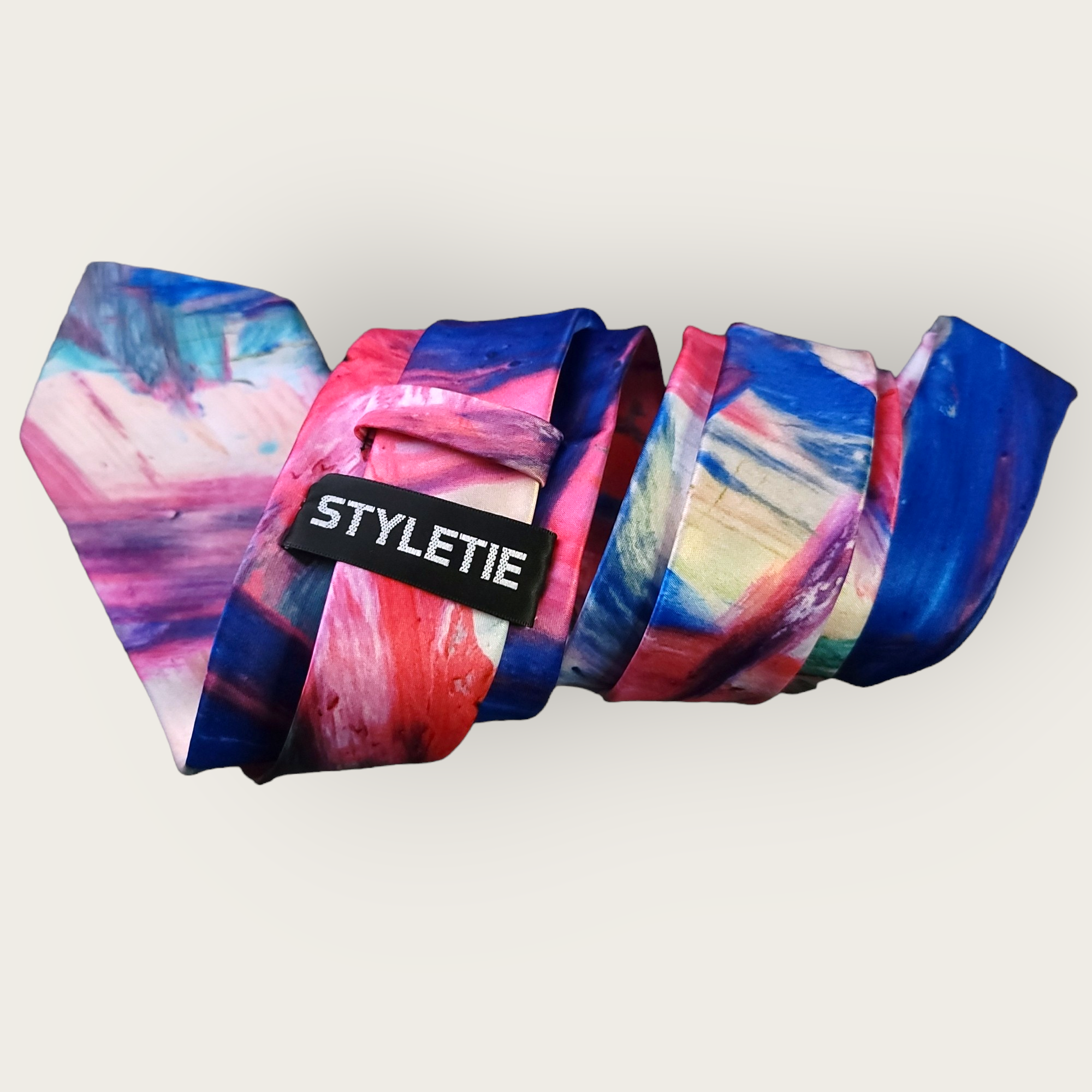 Colorful Artist Silk Tie Pocket Square Cufflink Set