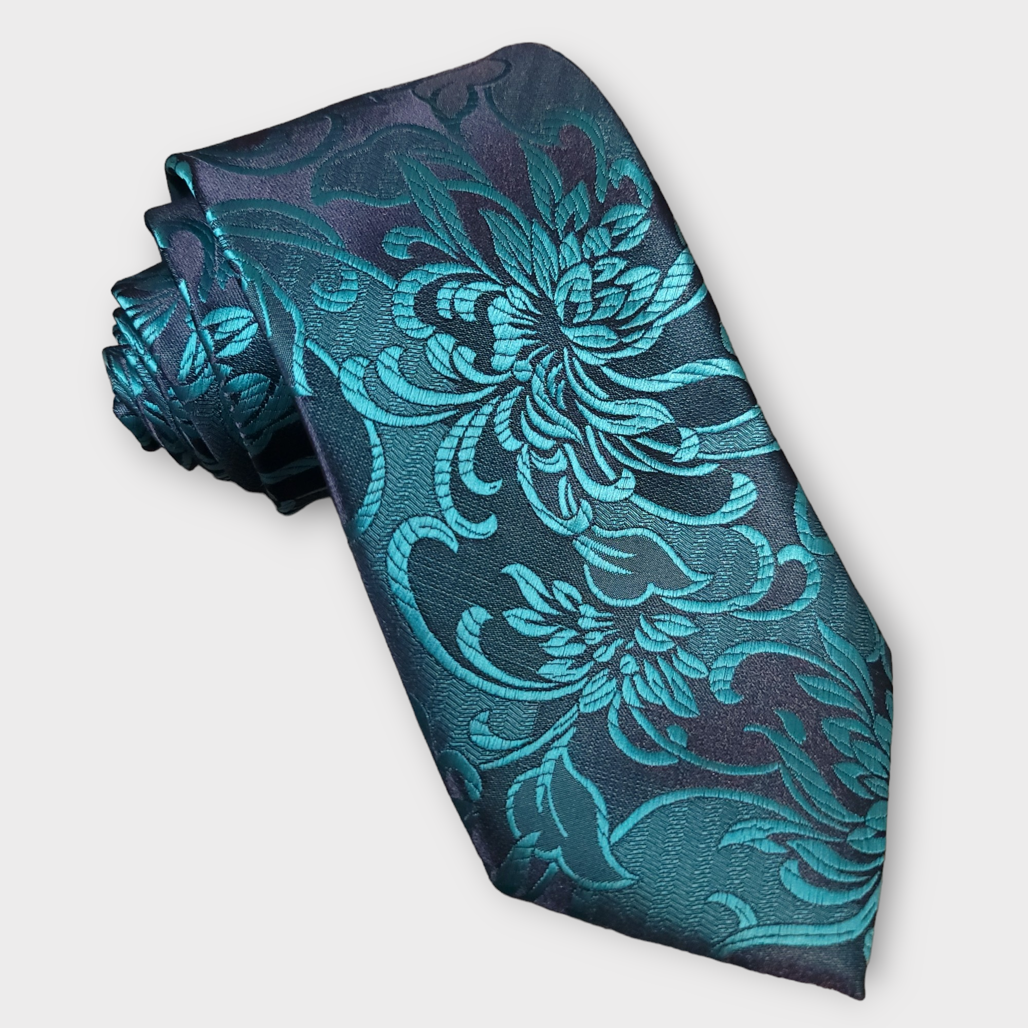 Steel Blue Silk Tie Pocket Square Cufflink Set