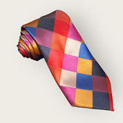 Geometric Tie Set of Pocket Square & Cufflinks