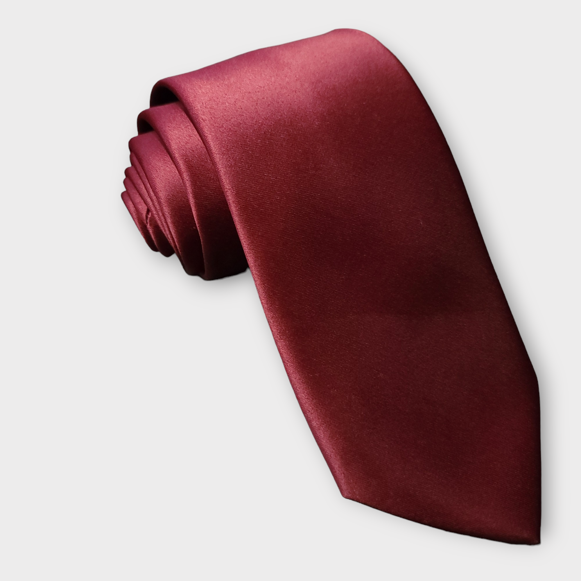 Wine Red Burgundy Silk Tie Pocket Square Cufflink Set