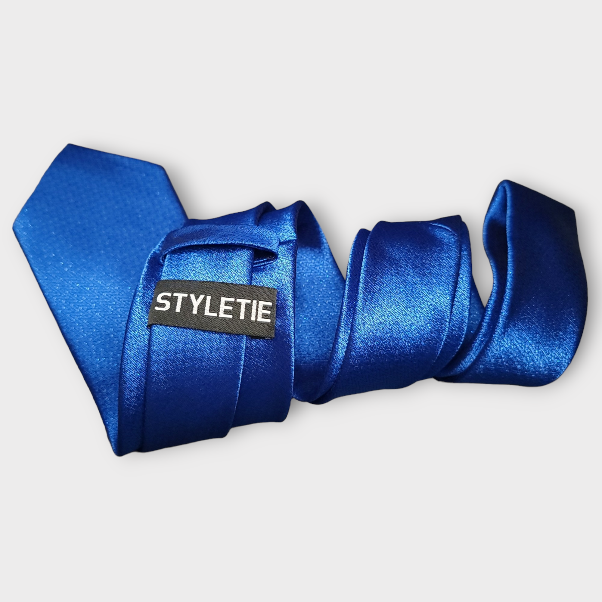 Extra Long Royal Blue Tie Pocket Square Cufflink Set