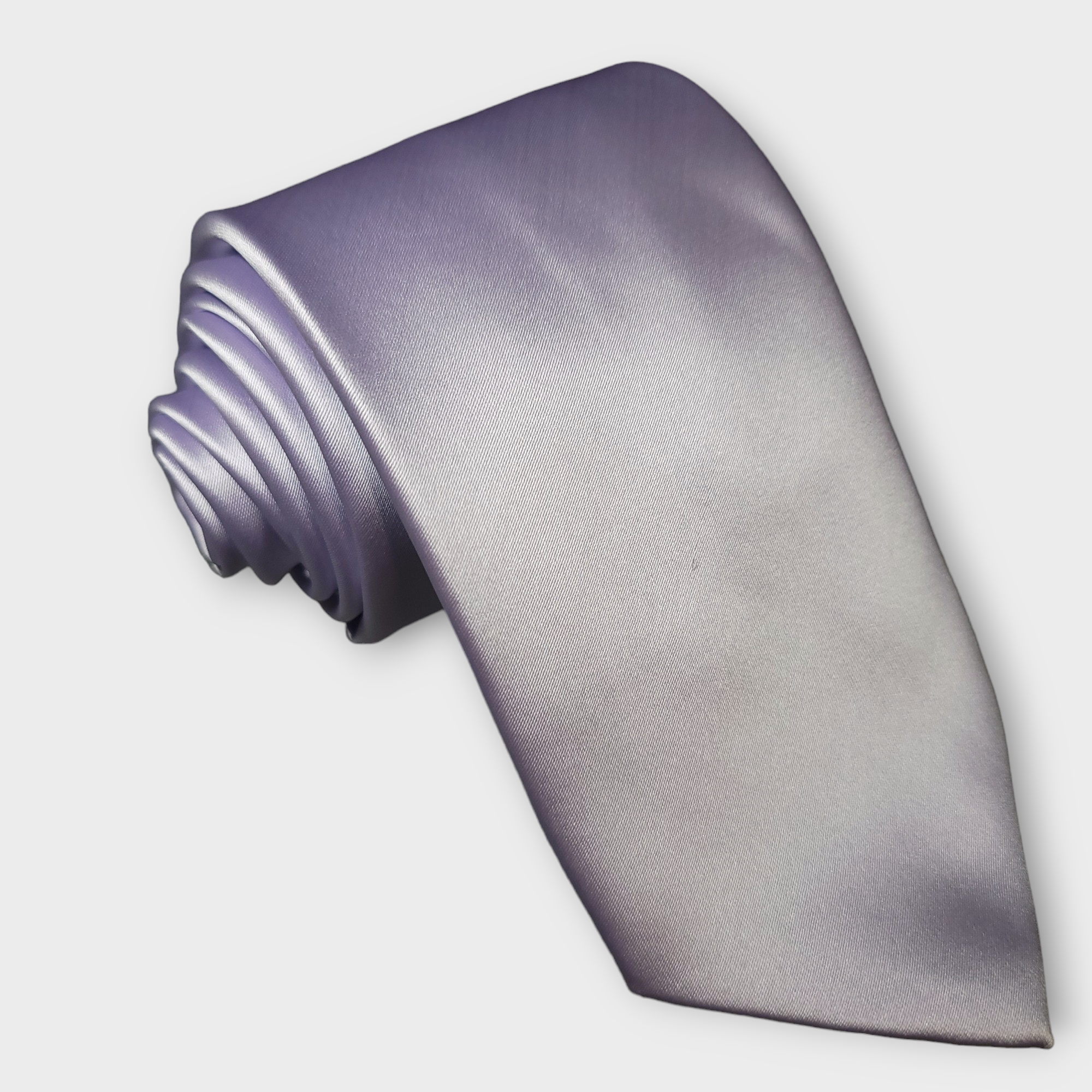 Purple Lavender Solid Silk Tie Pocket Square Cufflinks Set