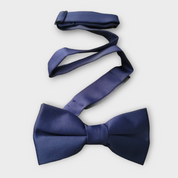 Navy Blue Boys Pre-tied Adjustable Neck Strap Bowtie