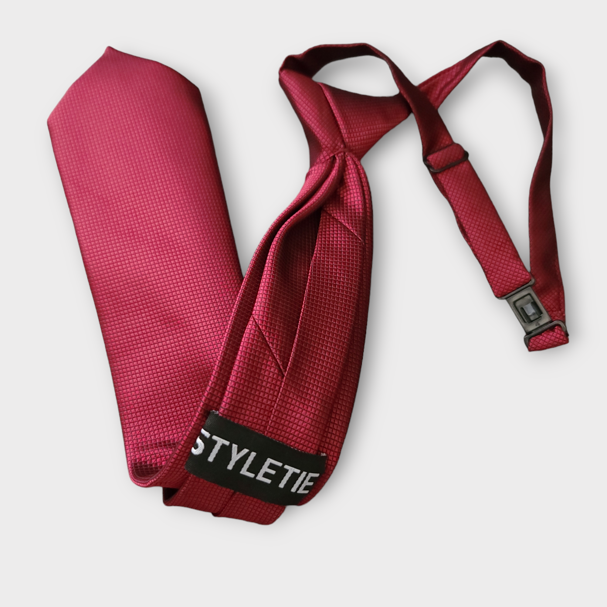 Burgundy Boys Pre-tied Adjustable Neck Strap Tie