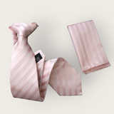 Pink Stripe Boys Pre-tied Adjustable Neck Strap Tie