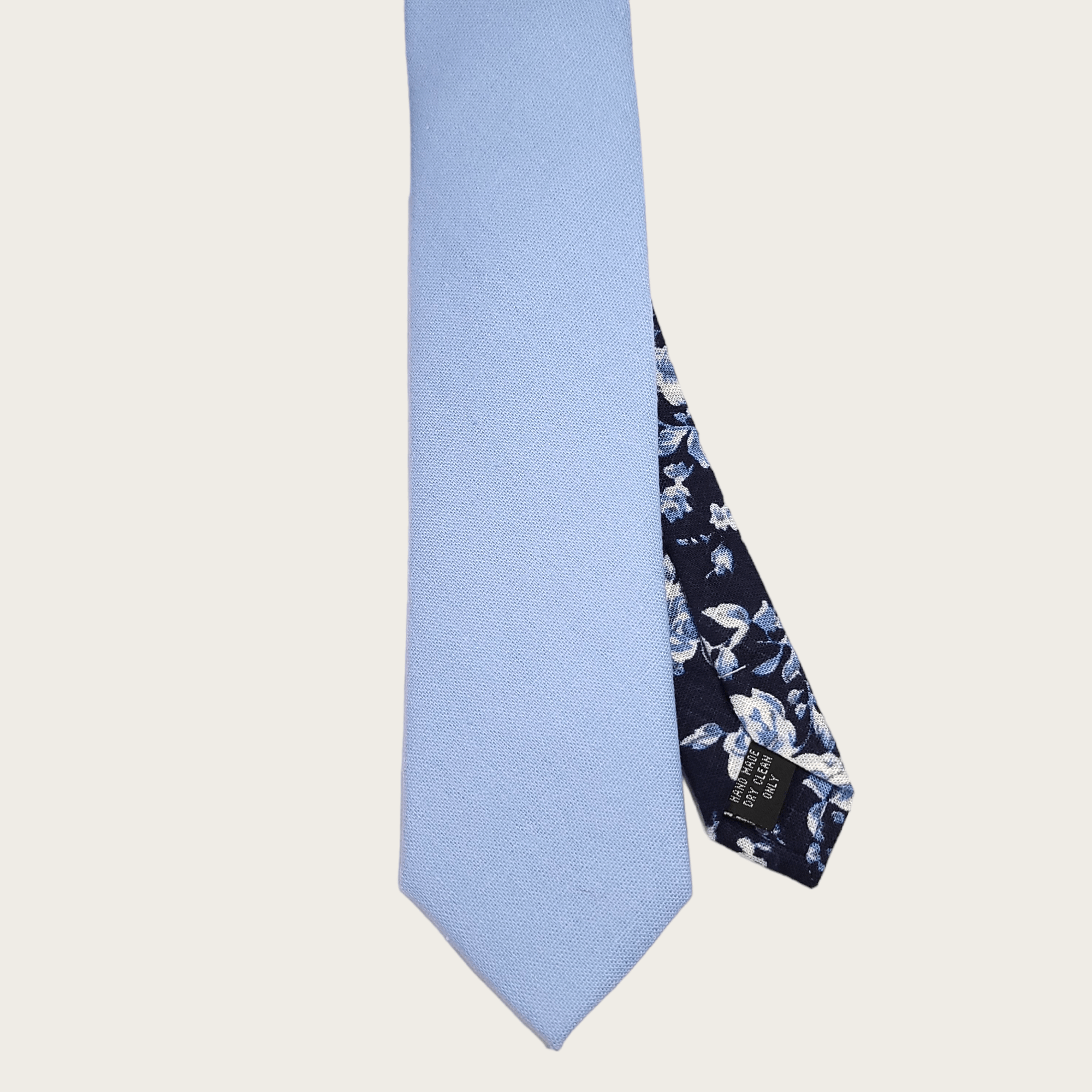 Baby Blue Navy Floral Peekaboo Tie - STYLETIE