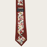 Brick Red Ivory Floral Peekaboo Tie - STYLETIE