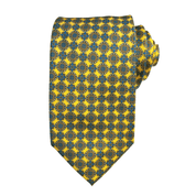 Canary Yellow Blue Geometric Tie - STYLETIE