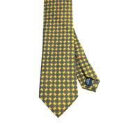 Canary Yellow Blue Geometric Tie - STYLETIE