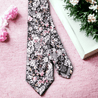 Floral Gray Slim Tie - STYLETIE