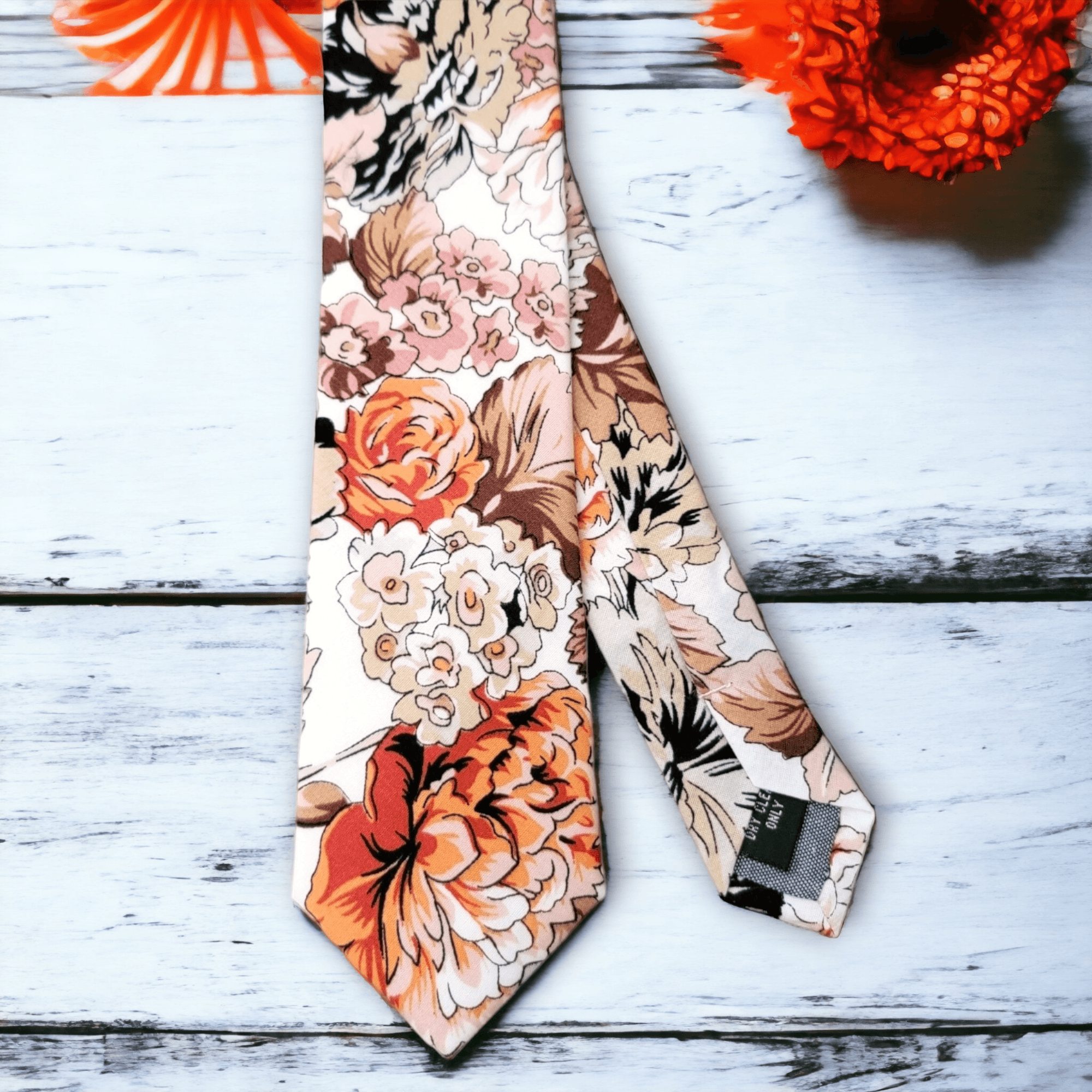 Floral Khaki Tie - STYLETIE