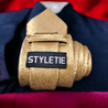 Gold Solid Silk Tie Pocket Square & Cufflinks - STYLETIE