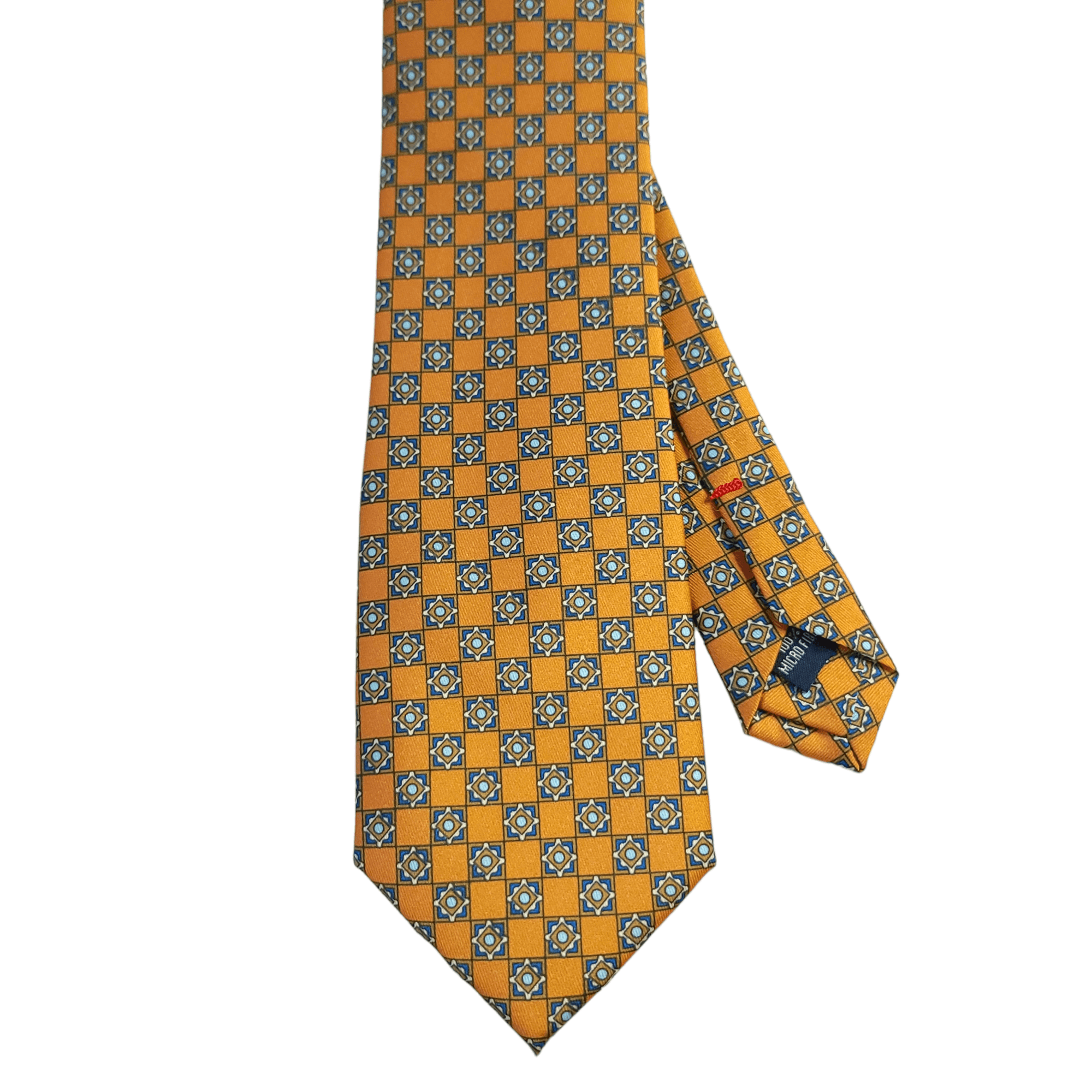 Honey Orange Blue Plaid Tie - STYLETIE