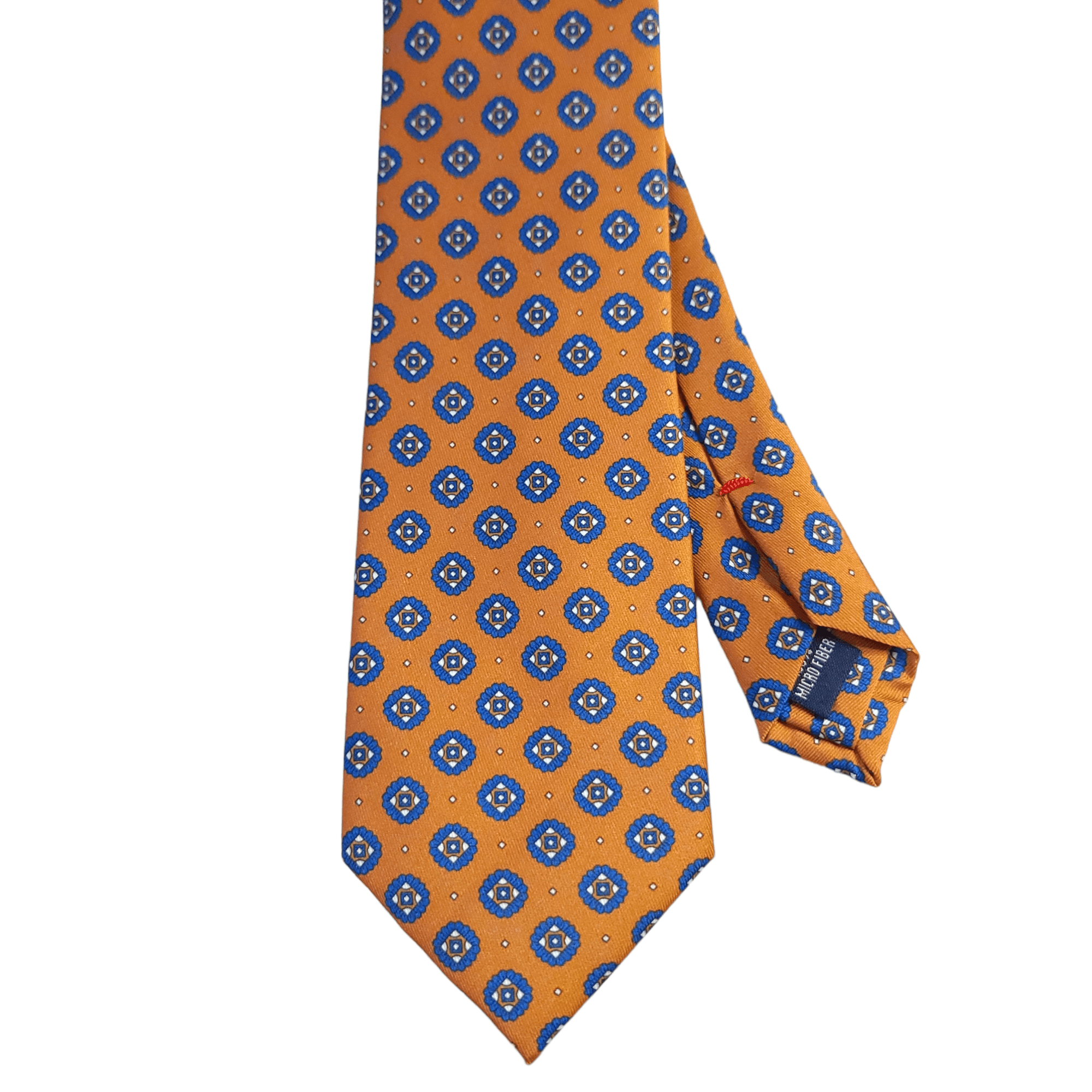 Honey Orange Blue Polka Dot Tie - STYLETIE