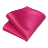 Hot Pink Solid Silk Tie Pocket Square Cufflink Set - STYLETIE