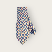 Ivory Blue Red Paisley Tie - STYLETIE