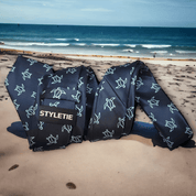 Navy Blue Light Blue Turtle Pattern Tie - STYLETIE