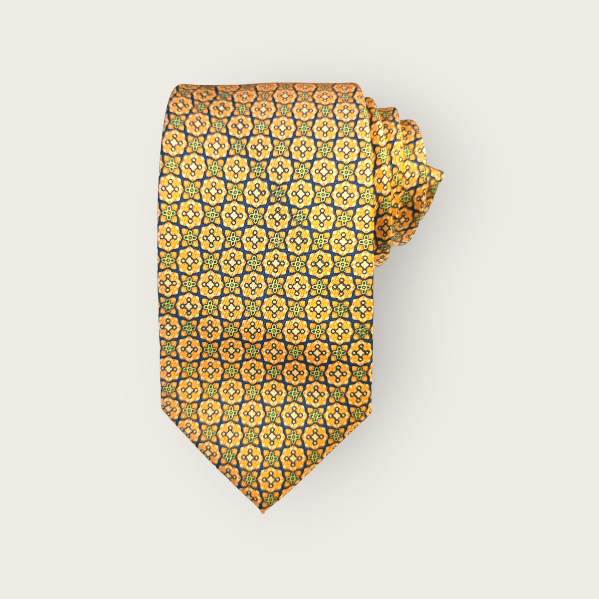 Orange Yellow Geometric Tie - STYLETIE