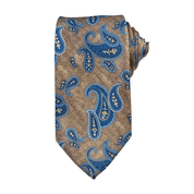 Peanut Brown Blue Paisley Tie - STYLETIE