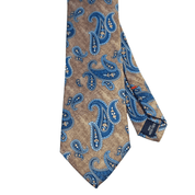 Peanut Brown Blue Paisley Tie - STYLETIE
