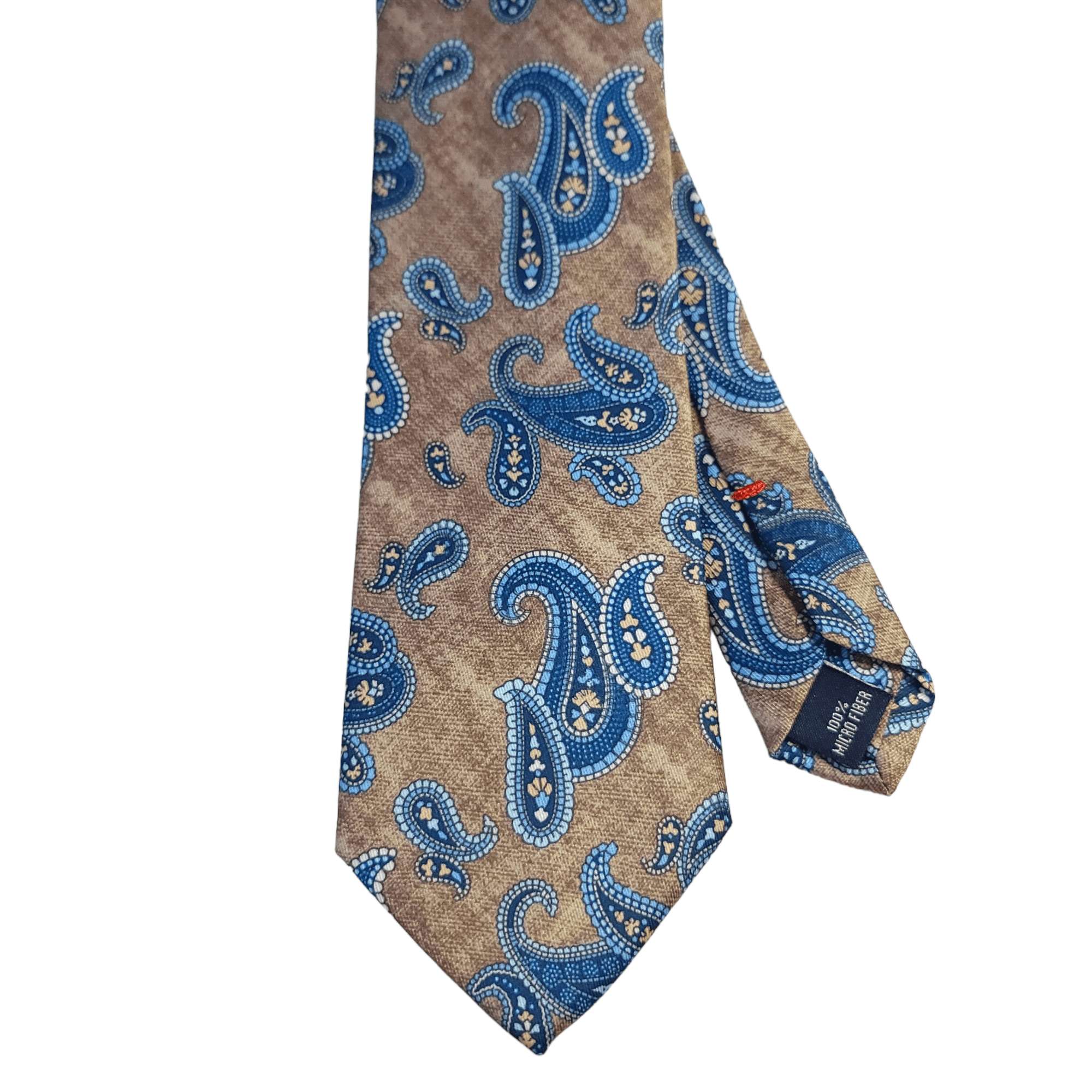 Peanut Brown Blue Paisley Tie - STYLETIE