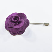 Purple Plaid Silk Tie Pocket Square Cufflink Set - STYLETIE