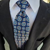 Navy Blue Elegant Dot Tie