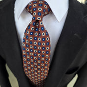 Brown Blue Dot Tie