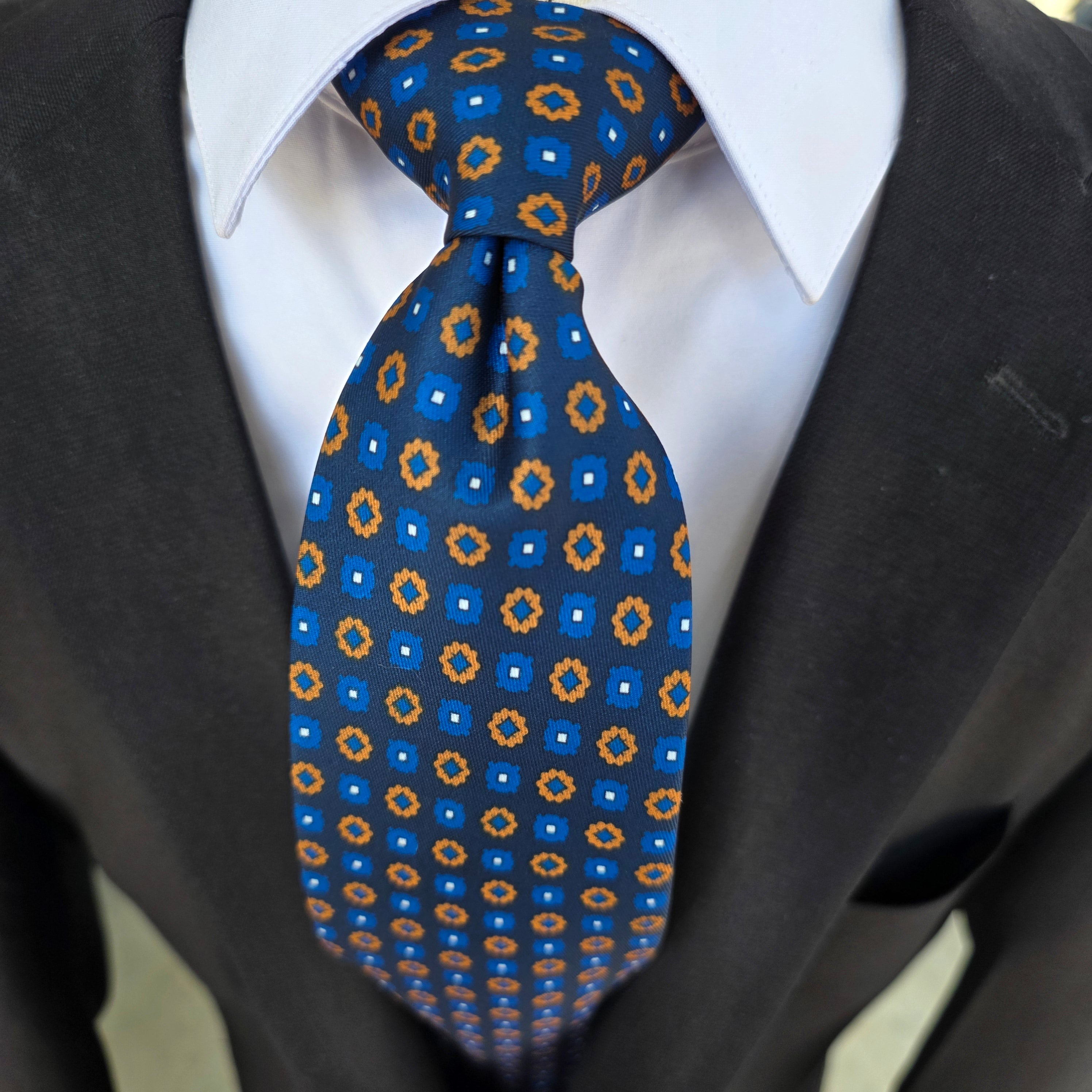 Navy Blue Dot Tie