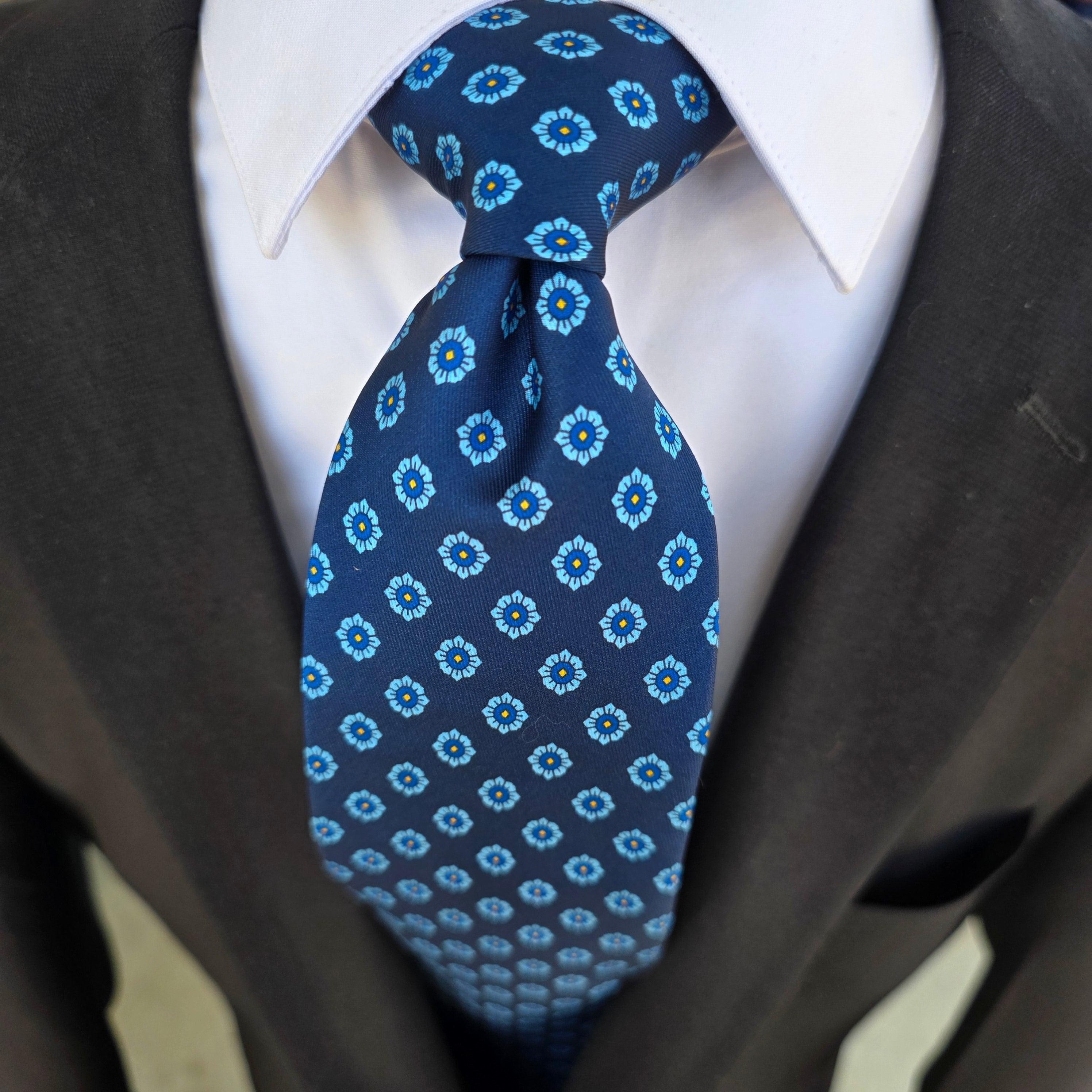 Navy Blue Dot Tie