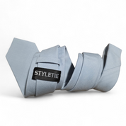 Glacier Blue solid Silk Tie Pocket Square Cufflink Set