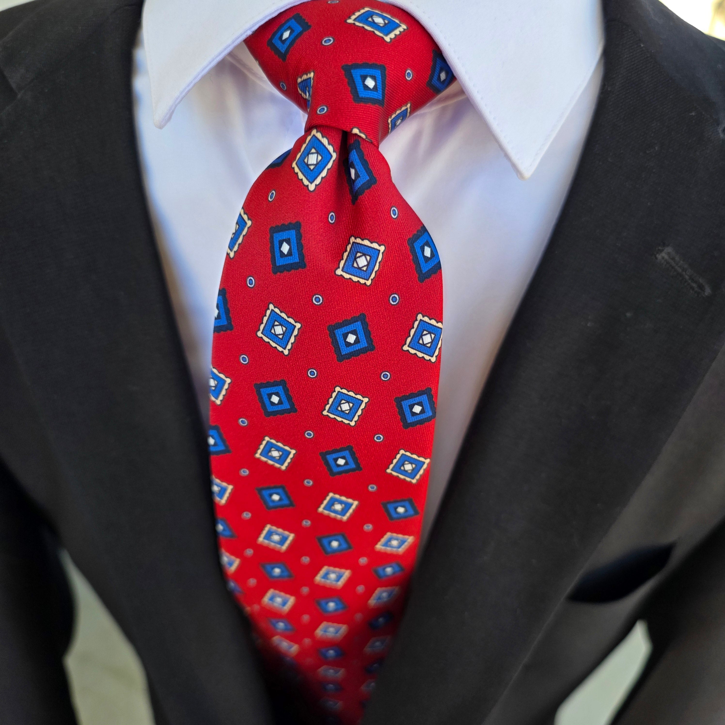 Red Blue Tie