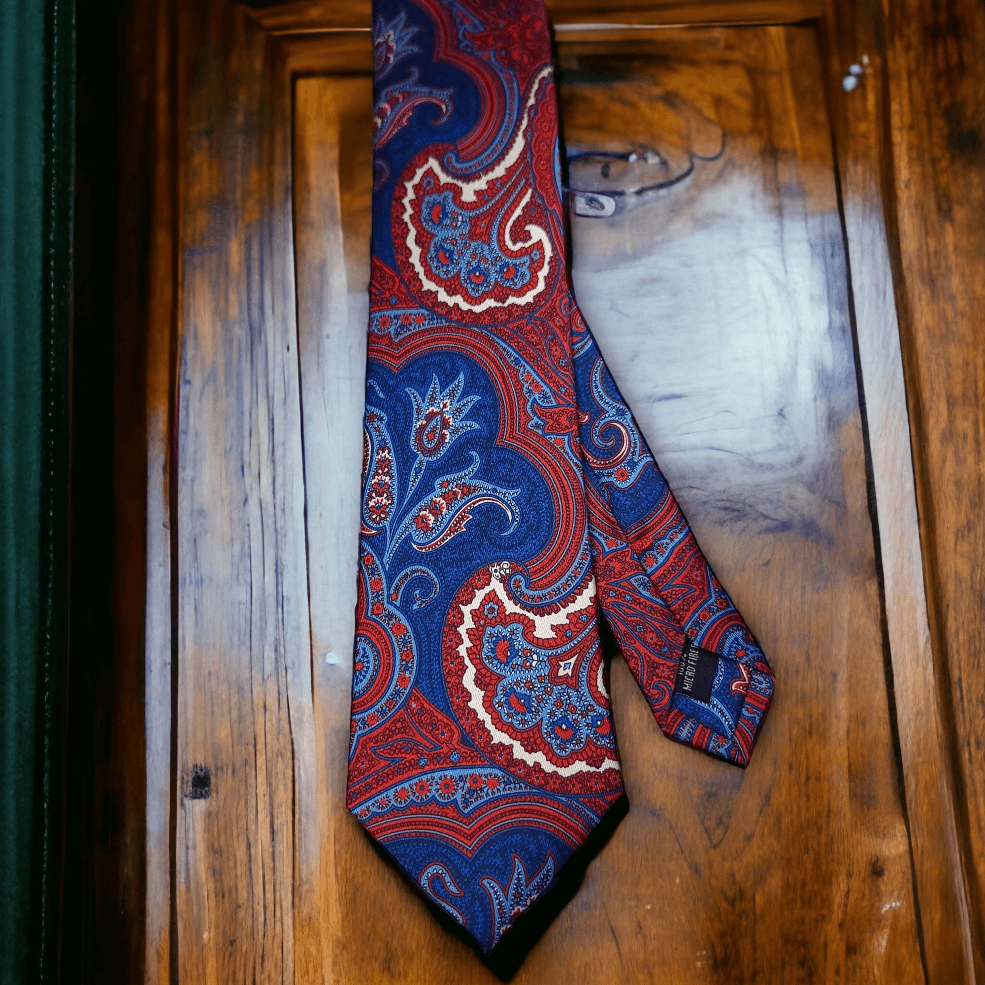 Royal Blue Red Paisley Tie - STYLETIE