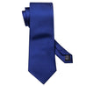 Royal Blue Solid Silk Tie Pocket Square Cufflink Set - STYLETIE