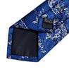 Royal Blue White Silk Tie Pocket Square Cufflink Set - STYLETIE