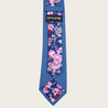 Steel Blue Rose Pink Floral Peekaboo Tie - STYLETIE