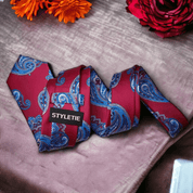Wine Blue Paisley Tie - STYLETIE