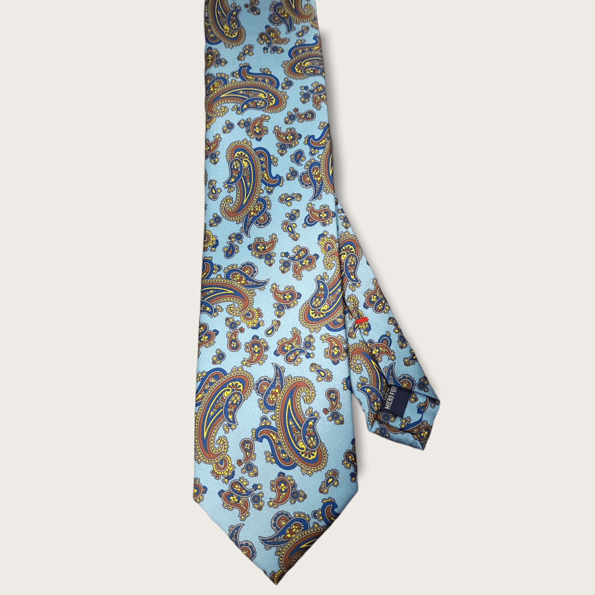 Aqua Blue Yellow Paisley Tie - STYLETIE