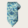 Aqua Mint Blue Paisley Tie - STYLETIE