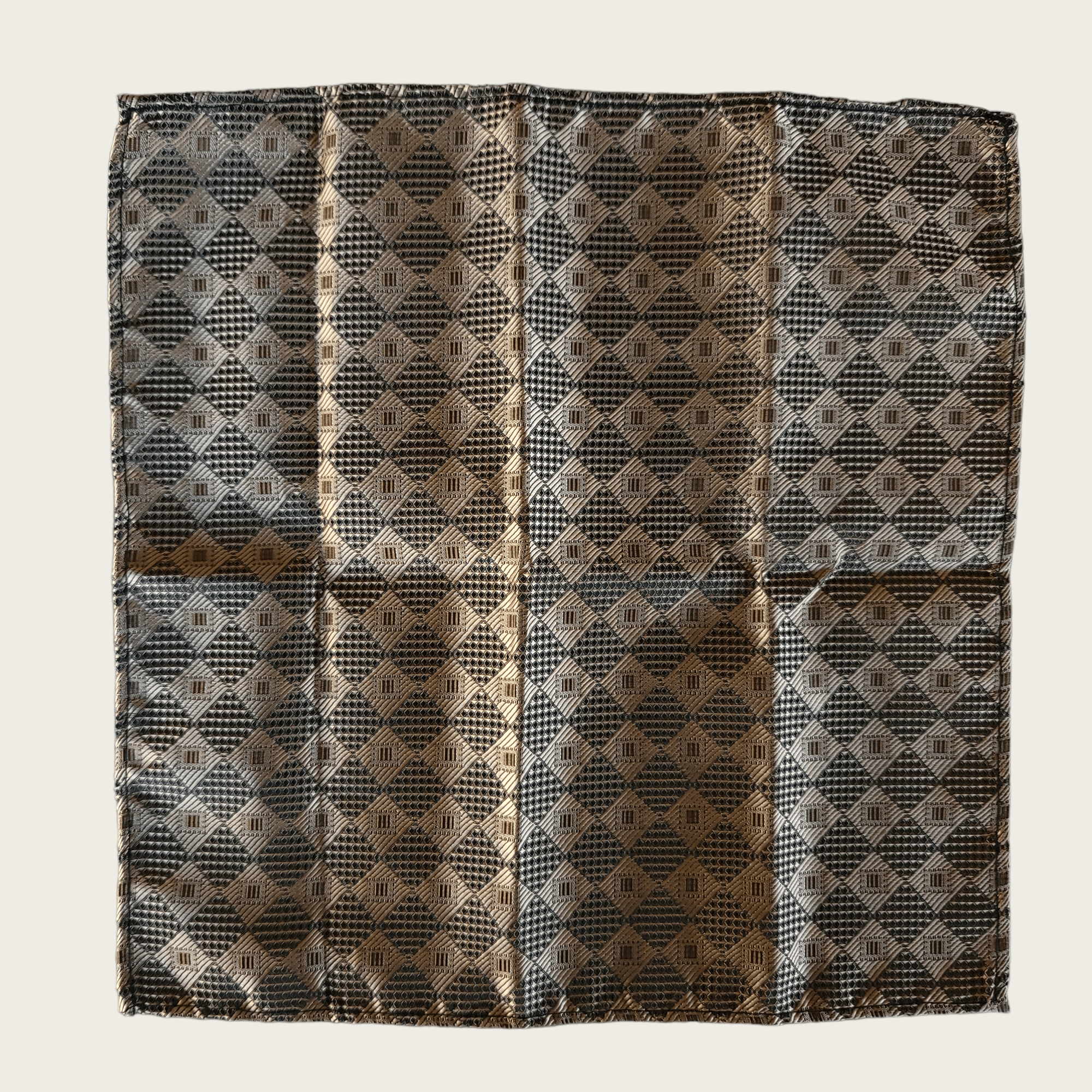 Black Gold Dust Plaid Silk Tie Pocket Square Set - STYLETIE