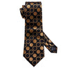 Black Gold Polka Dot Silk Tie Pocket Square Cufflink Set - STYLETIE