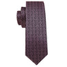 Black Pink Geometric Silk Tie Pocket Square Cufflink Set - STYLETIE