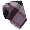 Black Plaid Silk Tie Pocket Square Cufflinks Set - STYLETIE